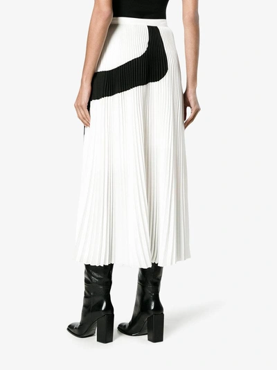 Shop Proenza Schouler Crepe Pleated Skirt In White