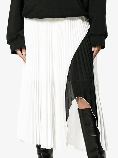 Shop Proenza Schouler Crepe Pleated Skirt In White
