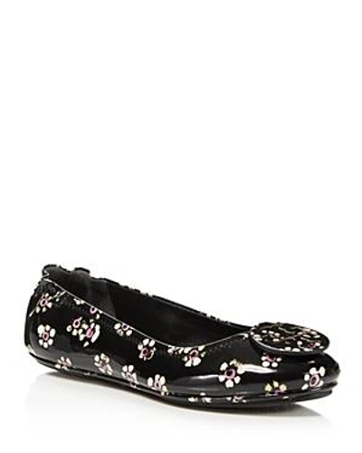 Shop Tory Burch Women's Minnie Patent Leather Travel Ballet Flats In Black