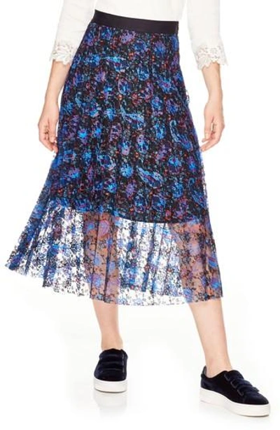 Shop Sandro Roma Print Skirt In Multicolor