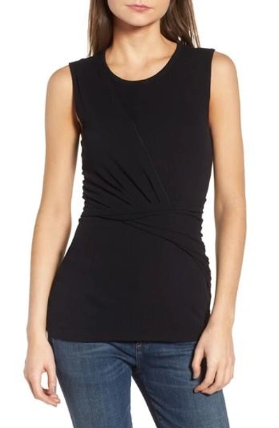 Shop James Perse Twisted Tank In Black