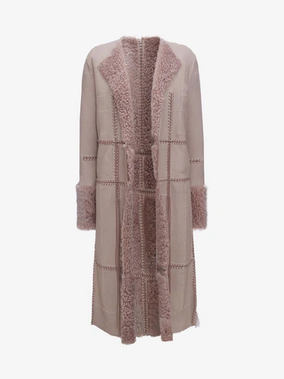 Shop Alexander Mcqueen Reversible Shearling Coat