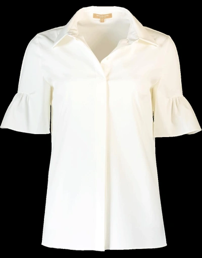 Shop Michael Kors Ruffle Shirt In White
