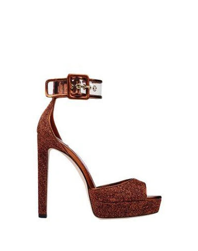 Jimmy Choo Sandals In Rust