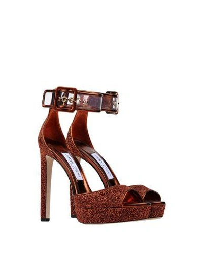 Jimmy Choo Sandals In Rust