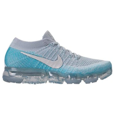 Shop Nike Women's Air Vapormax Flyknit Running Shoes, White/grey