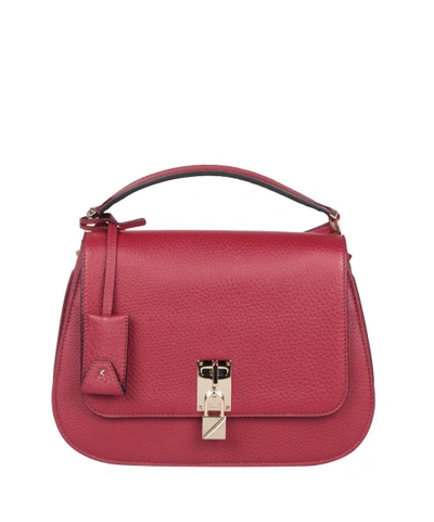 Shop Valentino Piper Saddle Leather Bag In Bordeaux