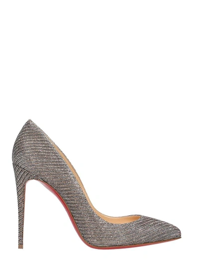 Shop Christian Louboutin Pigalle Follies 100 Glitter Pumps In Silver