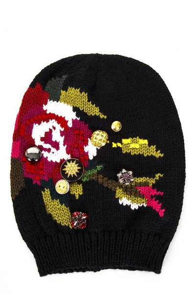 Shop Dolce & Gabbana Appliqué On Wool Hat In Black