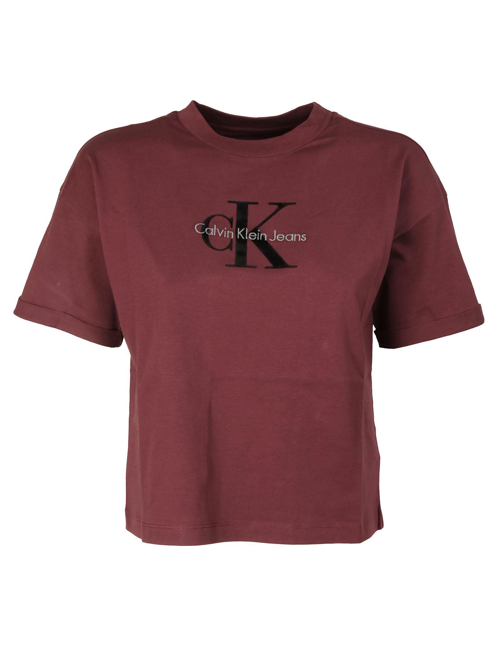 calvin klein t shirt bordeaux