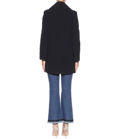 Shop See By Chloé Wool-blend Coat In Blue