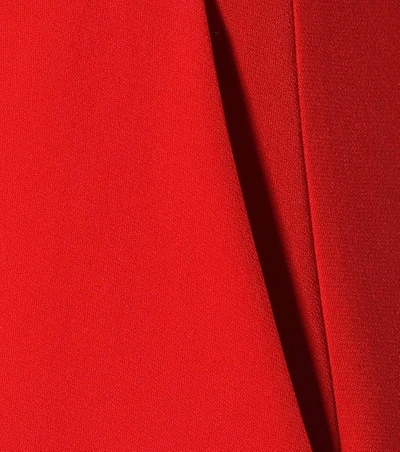 Shop Stella Mccartney Crêpe Wide-leg Trousers In Red