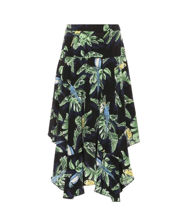 Shop Stella Mccartney Printed Silk Skirt