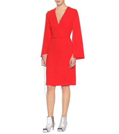 Shop Stella Mccartney Long-sleeved Dress In Red