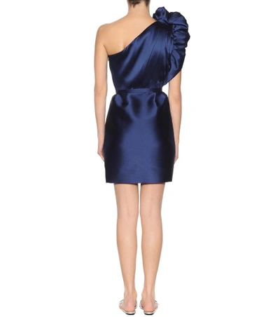Shop Stella Mccartney Polly One-shoulder Minidress In Blue