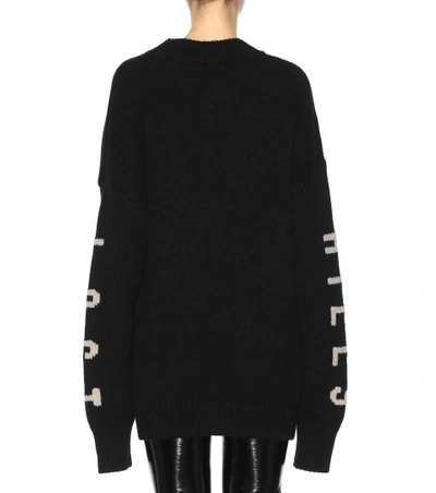 Shop Yeezy Oversized Wool And Angora Sweater (season 5) In Black