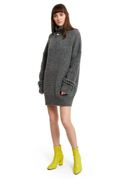 Shop Opening Ceremony Oversized Cable Dress In Heather Grey