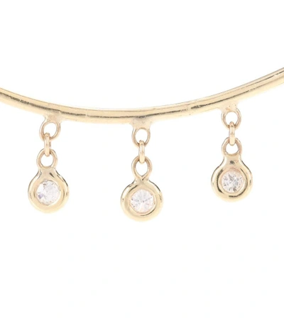 Shop Jacquie Aiche Diamond Shaker 14kt Gold And Diamond Hoop Earrings