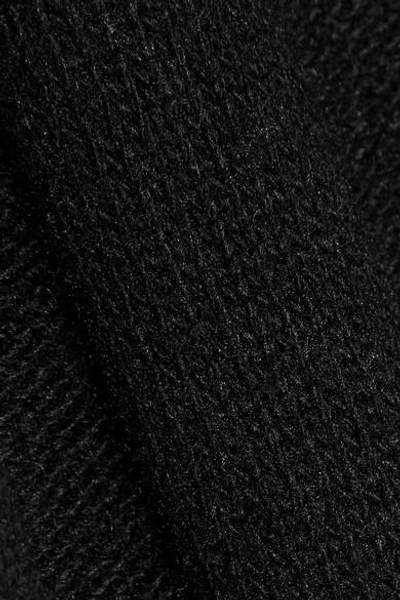 Shop Elizabeth And James Gerri Ribbed-knit Midi Dress In Black
