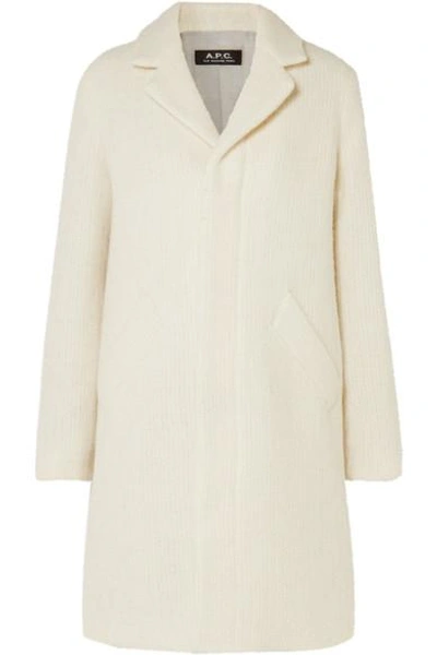 Shop Apc Eleven Ribbed Wool And Mohair-blend Coat