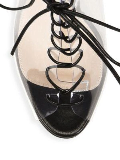 Shop Gianvito Rossi Plexi Lace-up Booties In Black