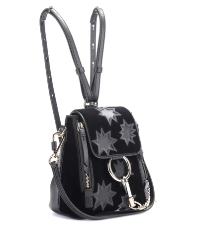 Shop Chloé Faye Mini Leather Backpack In Black