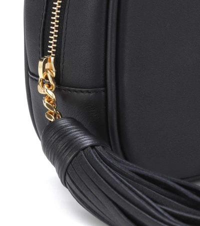 Shop Saint Laurent Monogram Blogger Leather Shoulder Bag In Black