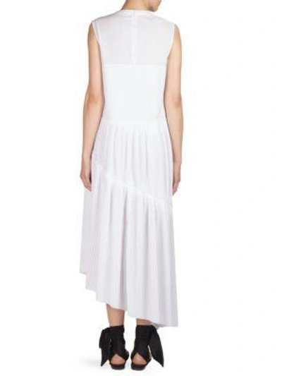 Shop Cedric Charlier Sleeveless Poplin Midi Dress In White