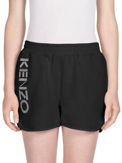Shop Kenzo Logo Sport Shorts In Black