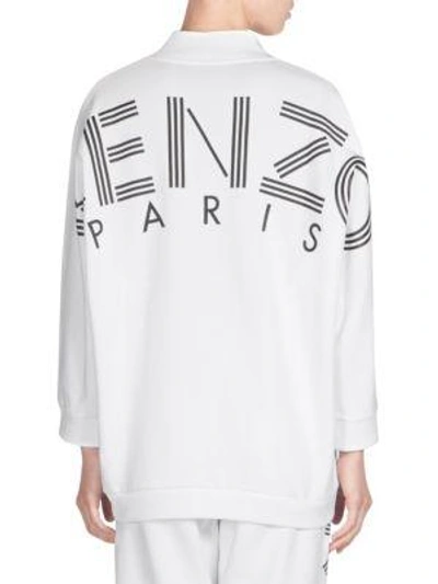 Shop Kenzo Sport Logo Sweatshirt In White