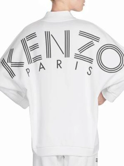 Shop Kenzo Sport Logo Sweatshirt In White