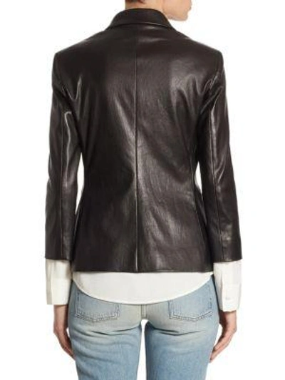 Shop The Row Essentials Nolbon Leather Jacket In Black