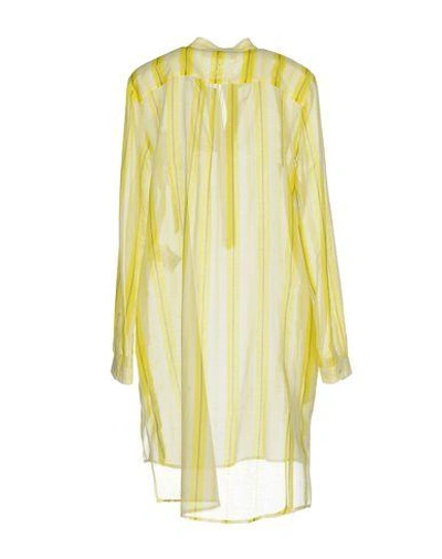 Shop Msgm Short Dress In Yellow