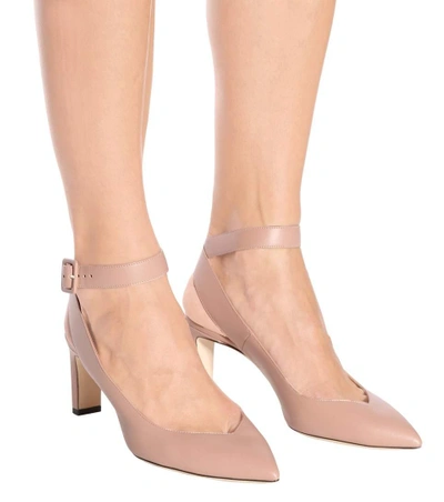 Shop Jimmy Choo Lou 65 Leather Pumps In Pink