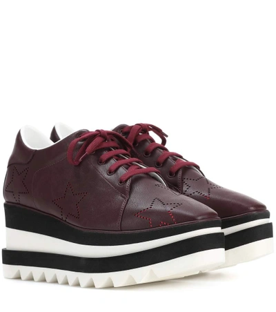 Shop Stella Mccartney Elyse Star Platform Sneakers In Purple