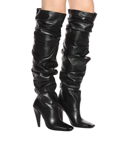 Tom Ford Scrunched Patent 105mm Boot, Black | ModeSens