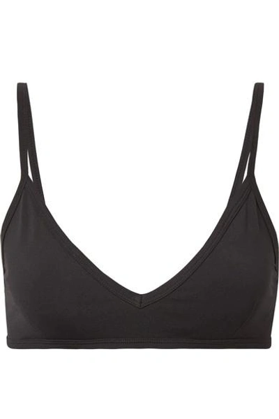 Shop Helmut Lang Stretch-jersey Soft-cup Triangle Bra In Black