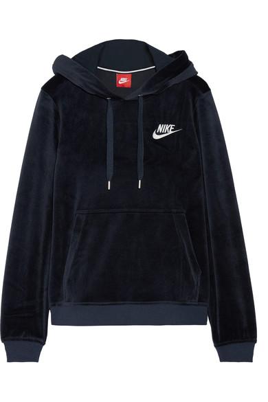 nike velour pullover hoodie