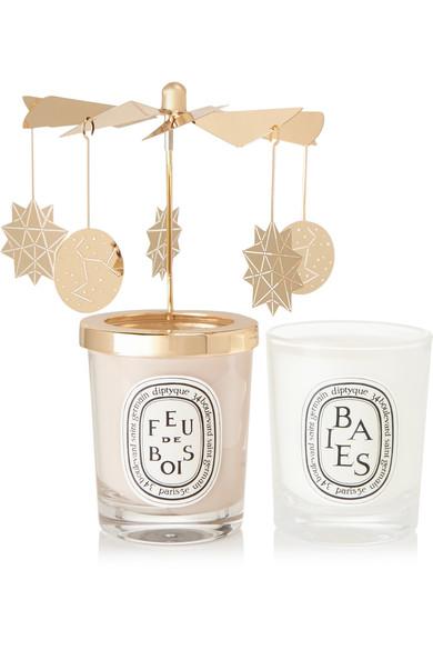 Diptyque Baies And Feu De Bois Carousel Set 2 X 70g Modesens
