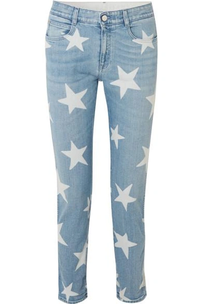Shop Stella Mccartney Printed Boyfriend Jeans In Light Denim