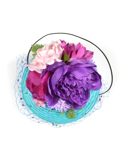 Shop Piers Atkinson Straw Hat With Flowers In Multicolor