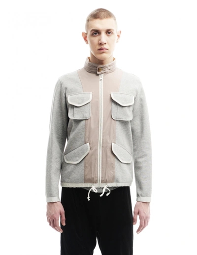 Shop 08sircus Cotton And Polyester Jacket In Grey