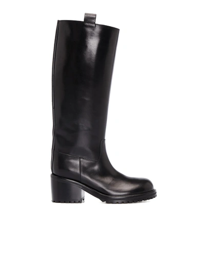 Shop A.f.vandevorst Leather Boots In Black
