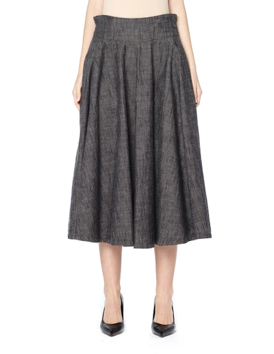 Shop Y's Cotton Skirt In Grey