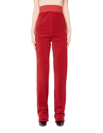 Shop Vetements Juicy Couture Track Pants With Crystal Embellishment In Red