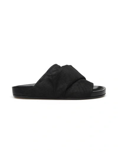 Shop Rick Owens Leather Sandals In Black
