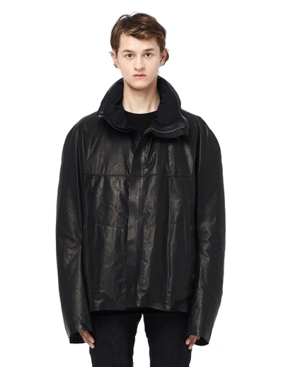 Shop Isaac Sellam Padded Leather Jacket In Black