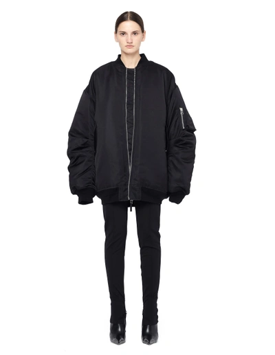 Shop Faith Connexion Fur-lined Oversized Bomber Jacket In Black