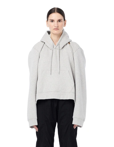 Shop Vetements Grey Misplaced Logo Hoodie