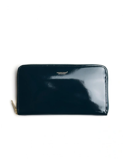 Shop Undercover Patent Leather Wallet In Green